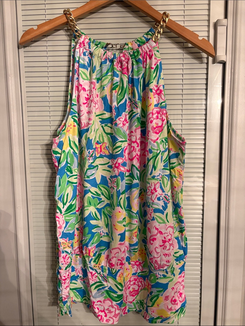 Lilly Pulitzer Multicolor Floral Chain-Strap Tank Top
